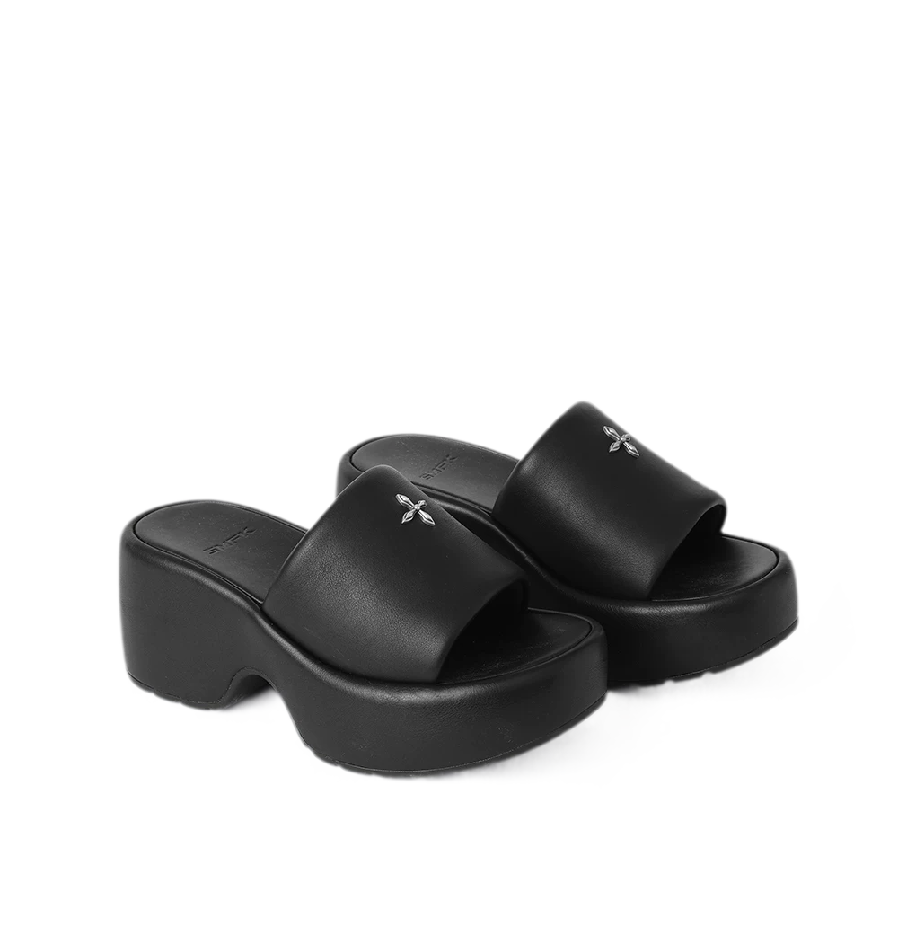 Leather High Heel Sandals