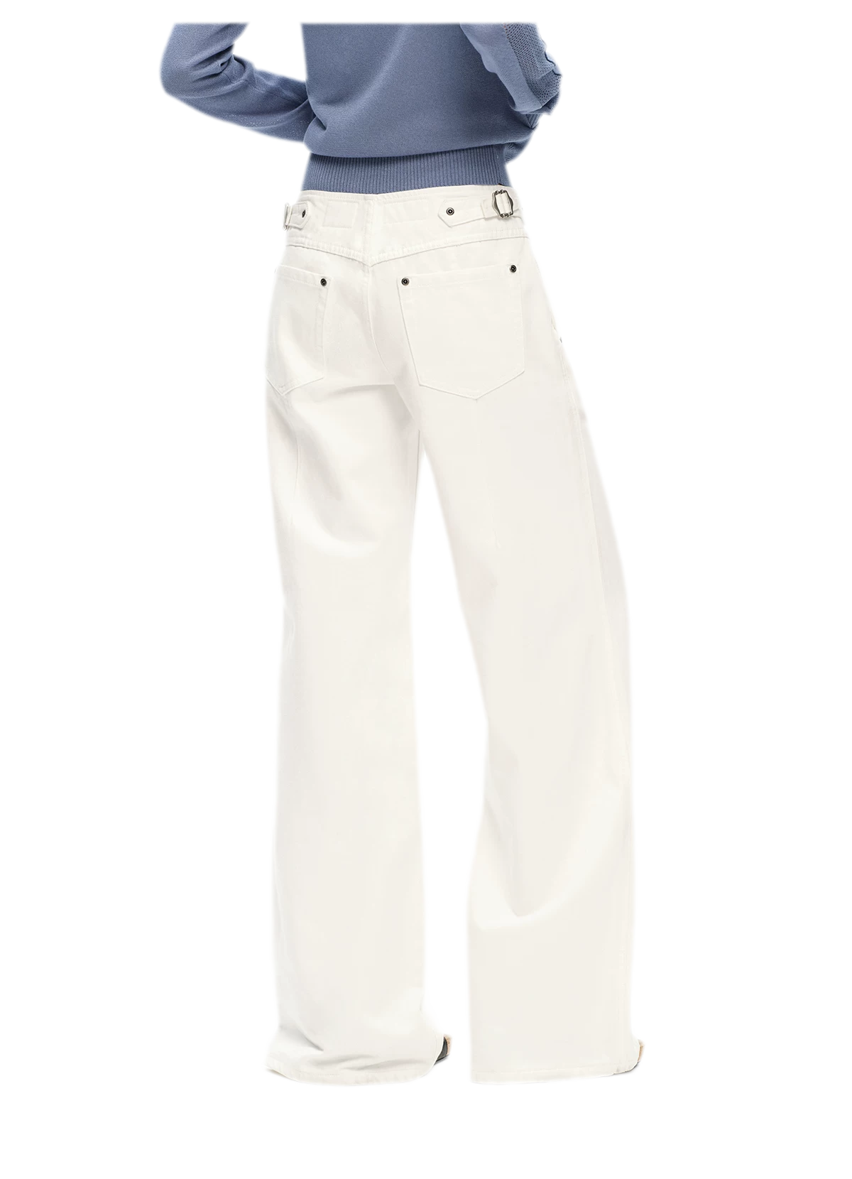 Pure Cotton Wide-Leg Jeans