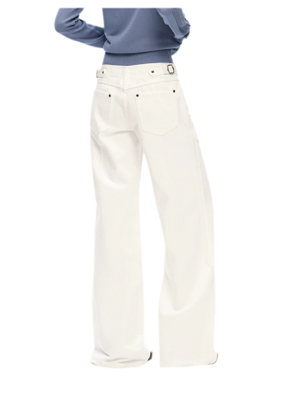 Pure Cotton Wide-Leg Jeans