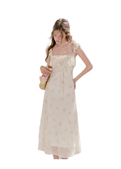Rose Print Lace Dress