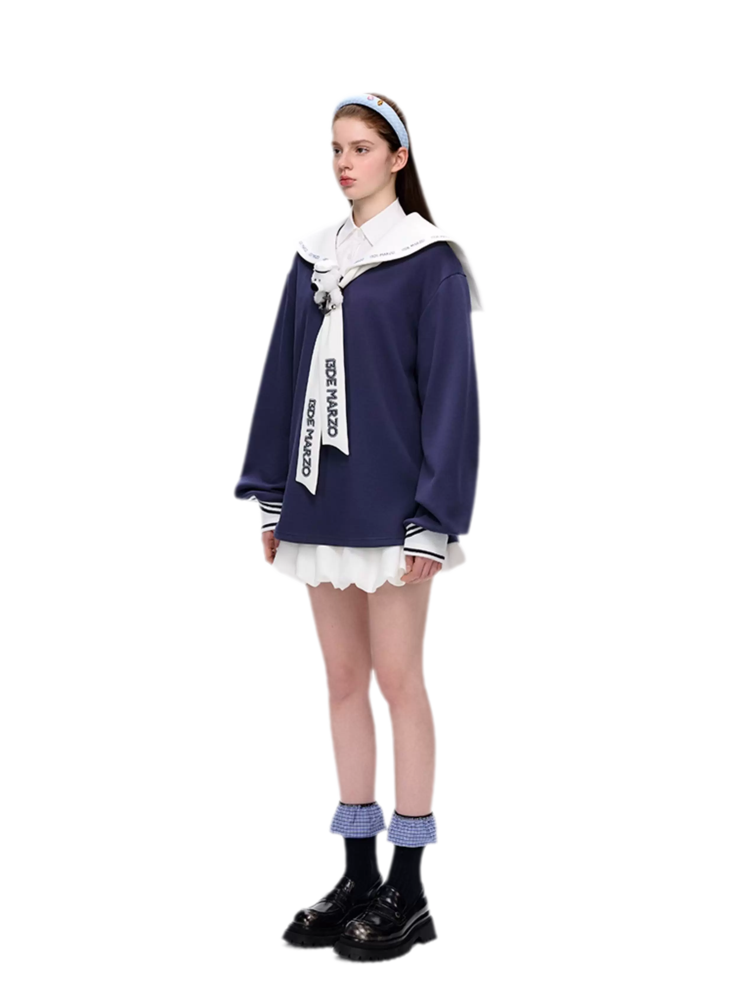 Sailor Collar Long Sleeve Top