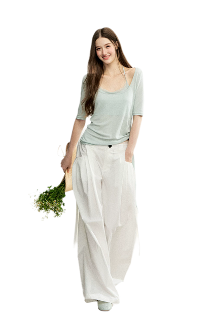 Wide Leg High Waist Pants