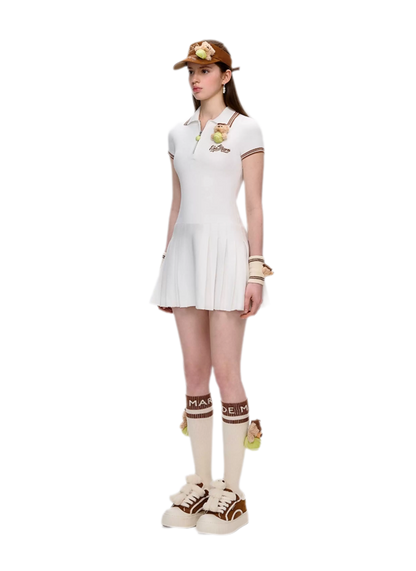 Tennis Pleated Polo Dress