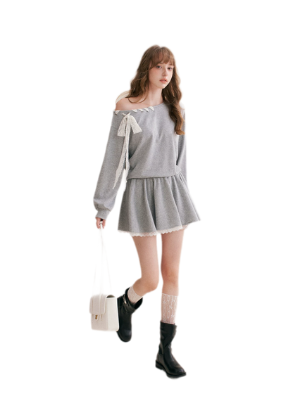 Lace Trim Off-Shoulder Dress