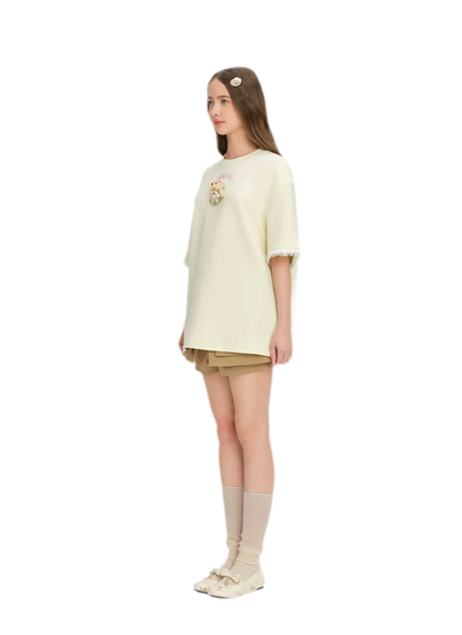 Bouquet Bear Print T-shirt