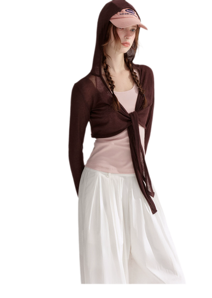 Tie Front Shrug Tank