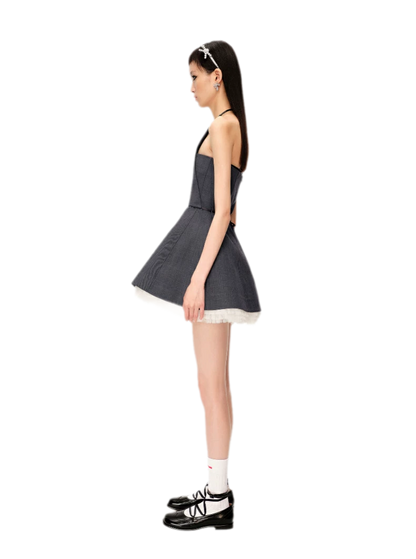 Structured Tulle A-Line Dress