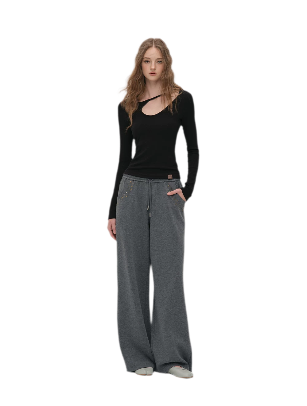 Lyocell Asymmetric Cutout Top