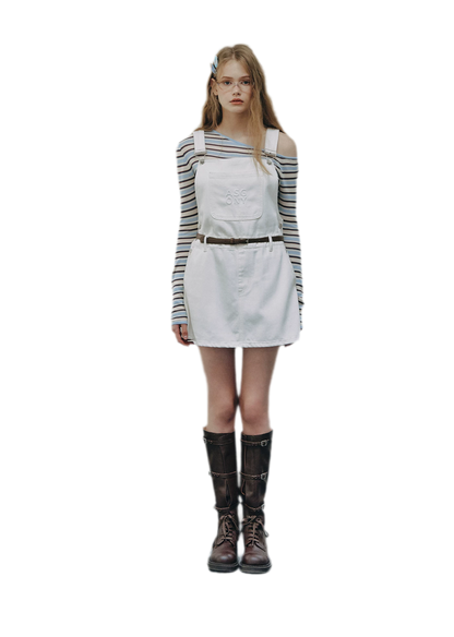 Contrast Stripe Cropped Knit Top