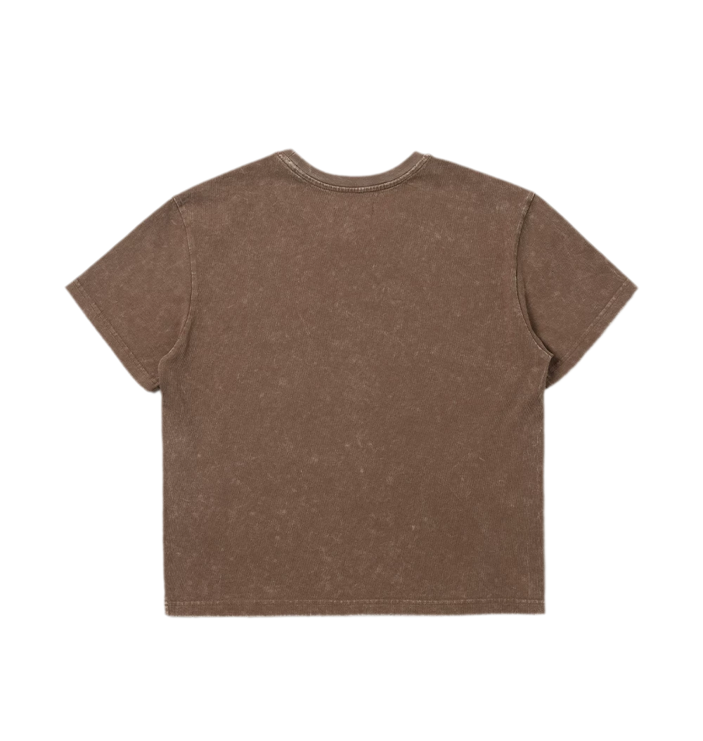 Vintage Washed Cross Embroidered Tee