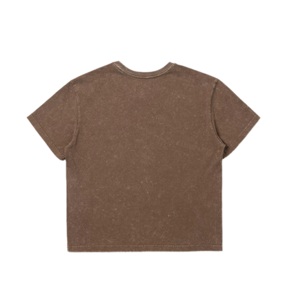 Vintage Washed Cross Embroidered Tee