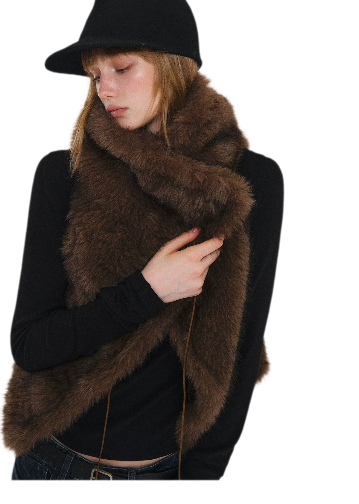 Plush Faux Fur Cropped Vest