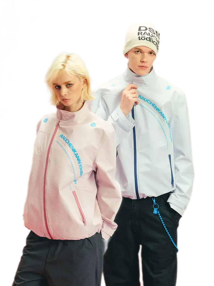 Teflon Stand-Collar Windbreaker Jacket