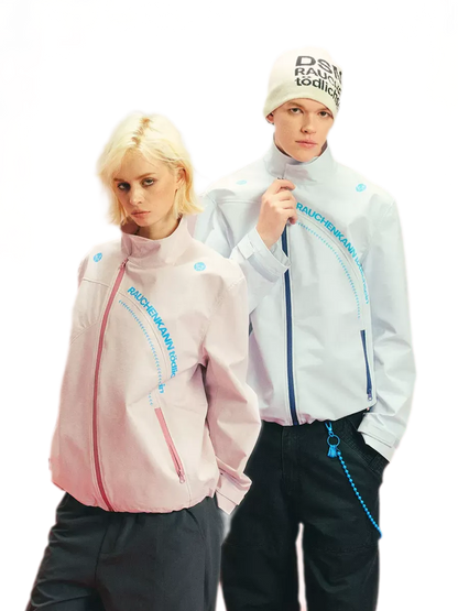 Teflon Stand-Collar Windbreaker Jacket