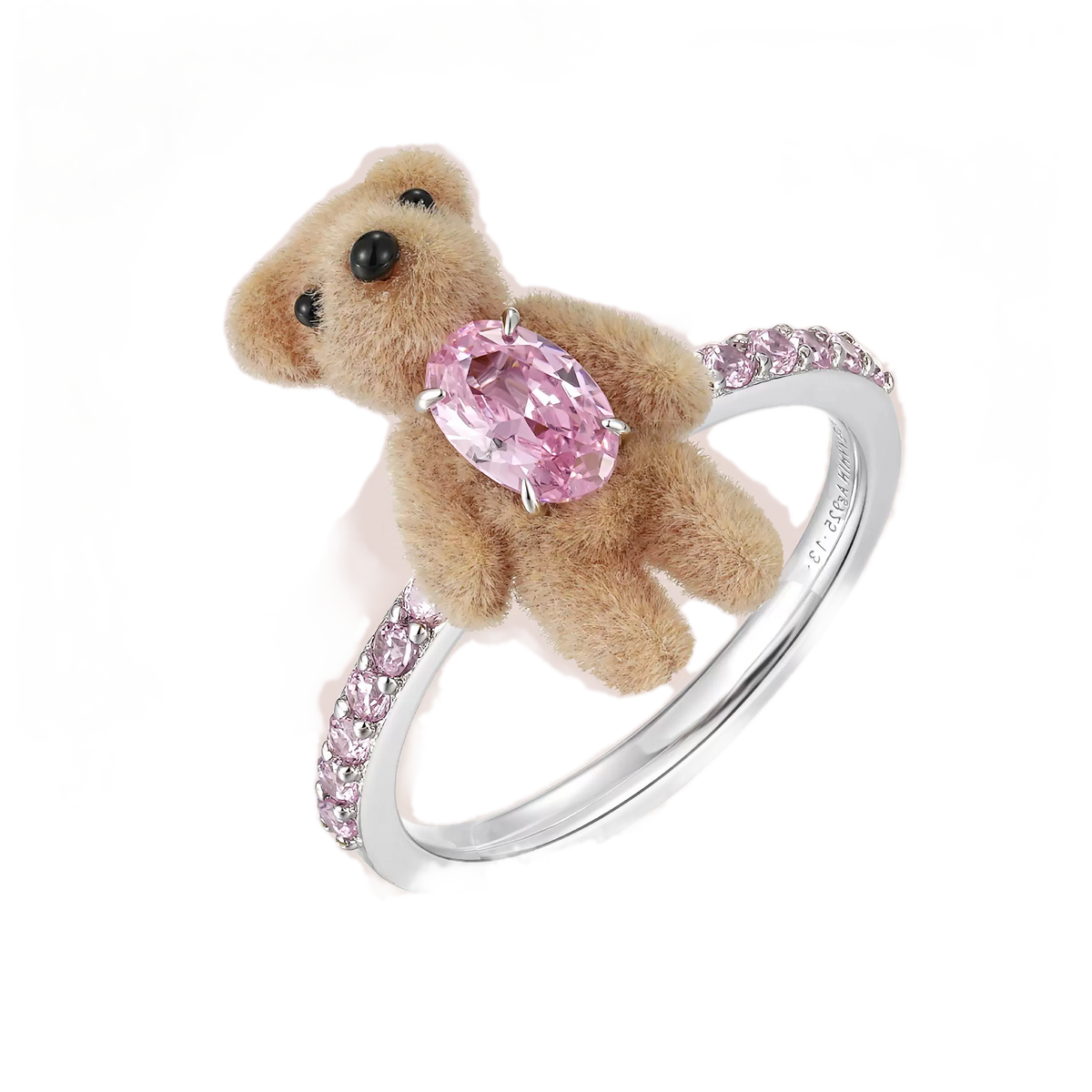 Velvet Mini Bear Pearl Ring