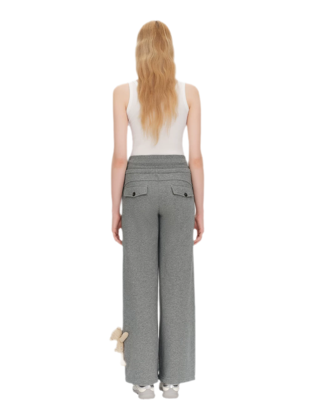 Reflective Gradient Micro-Flare Sweatpants