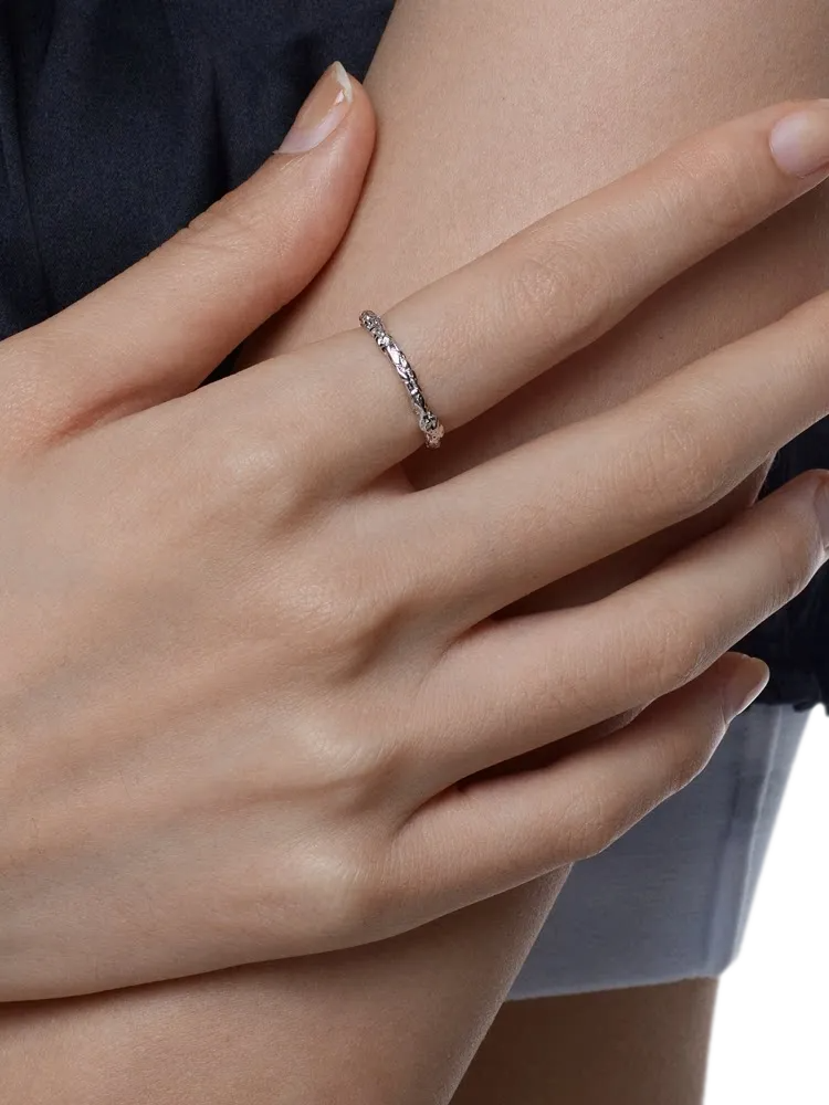 Braided Silver Band Ring