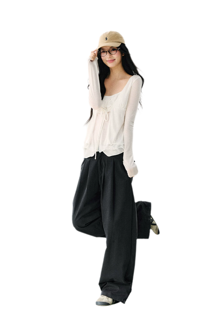 Sweet Ruffle Cardigan Set