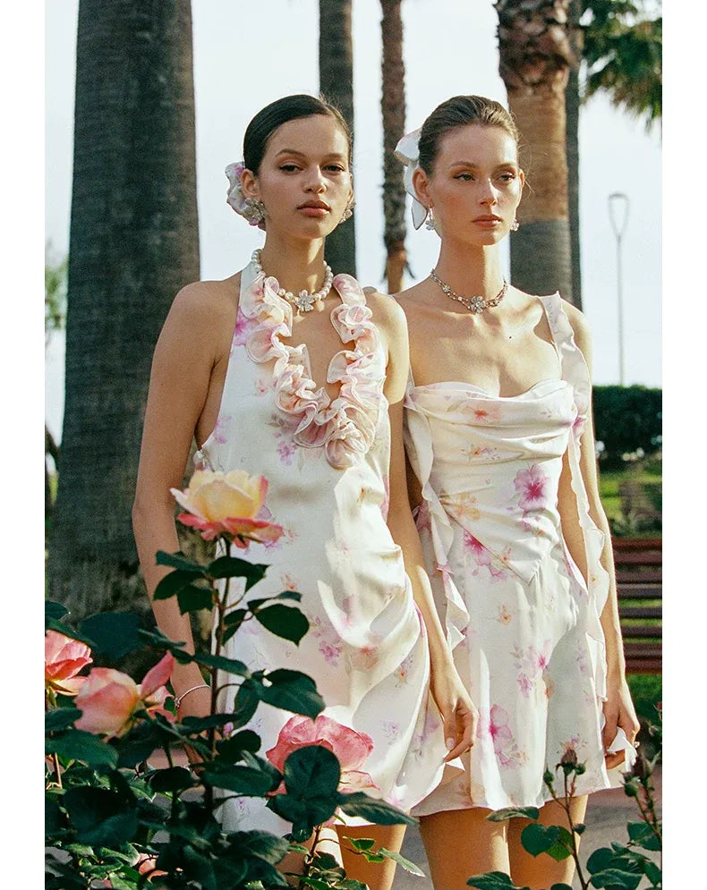 Floral Backless Dress