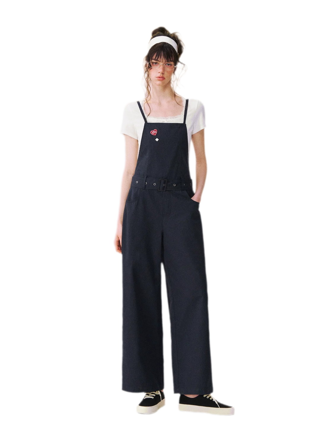 Relaxed Straight Bib Pants