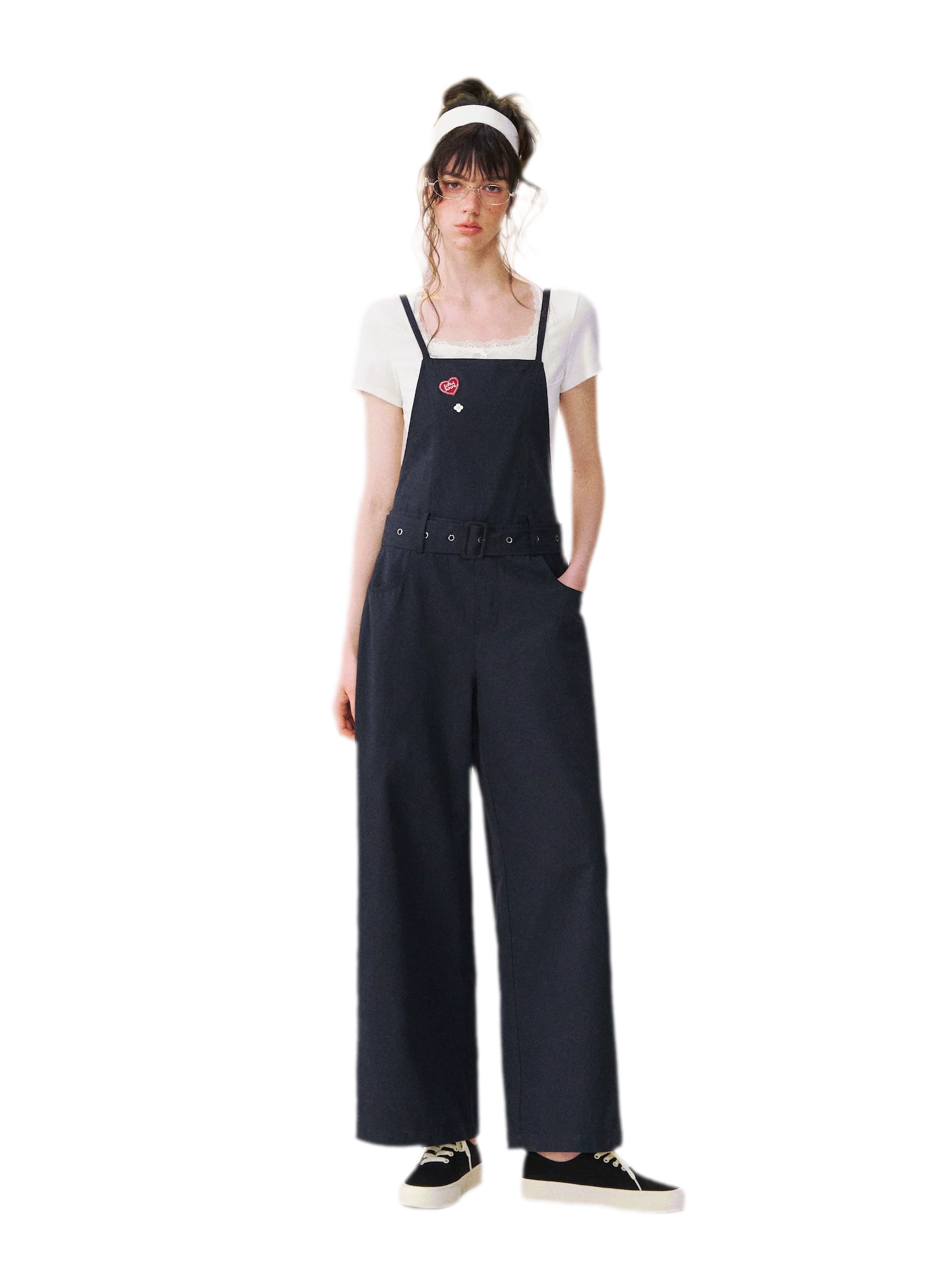 Relaxed Straight Bib Pants