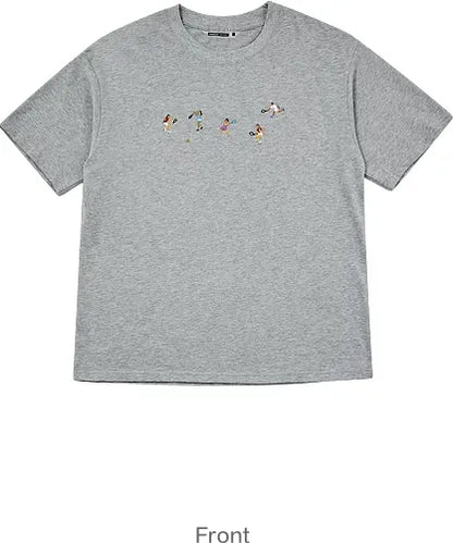 Hand Drawn Tennis Embroidery Tee