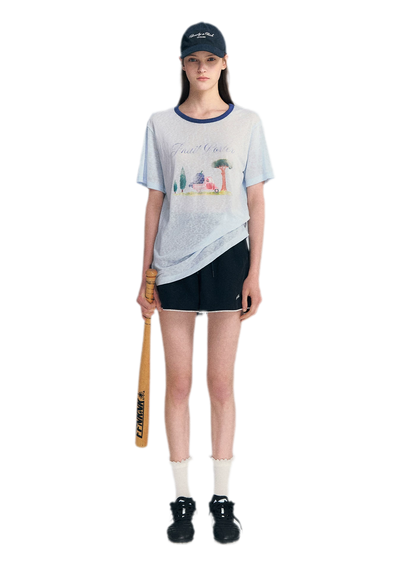 Lyocell Print T-Shirt