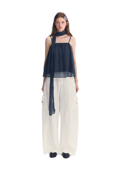 Chiffon Draped Cami Top