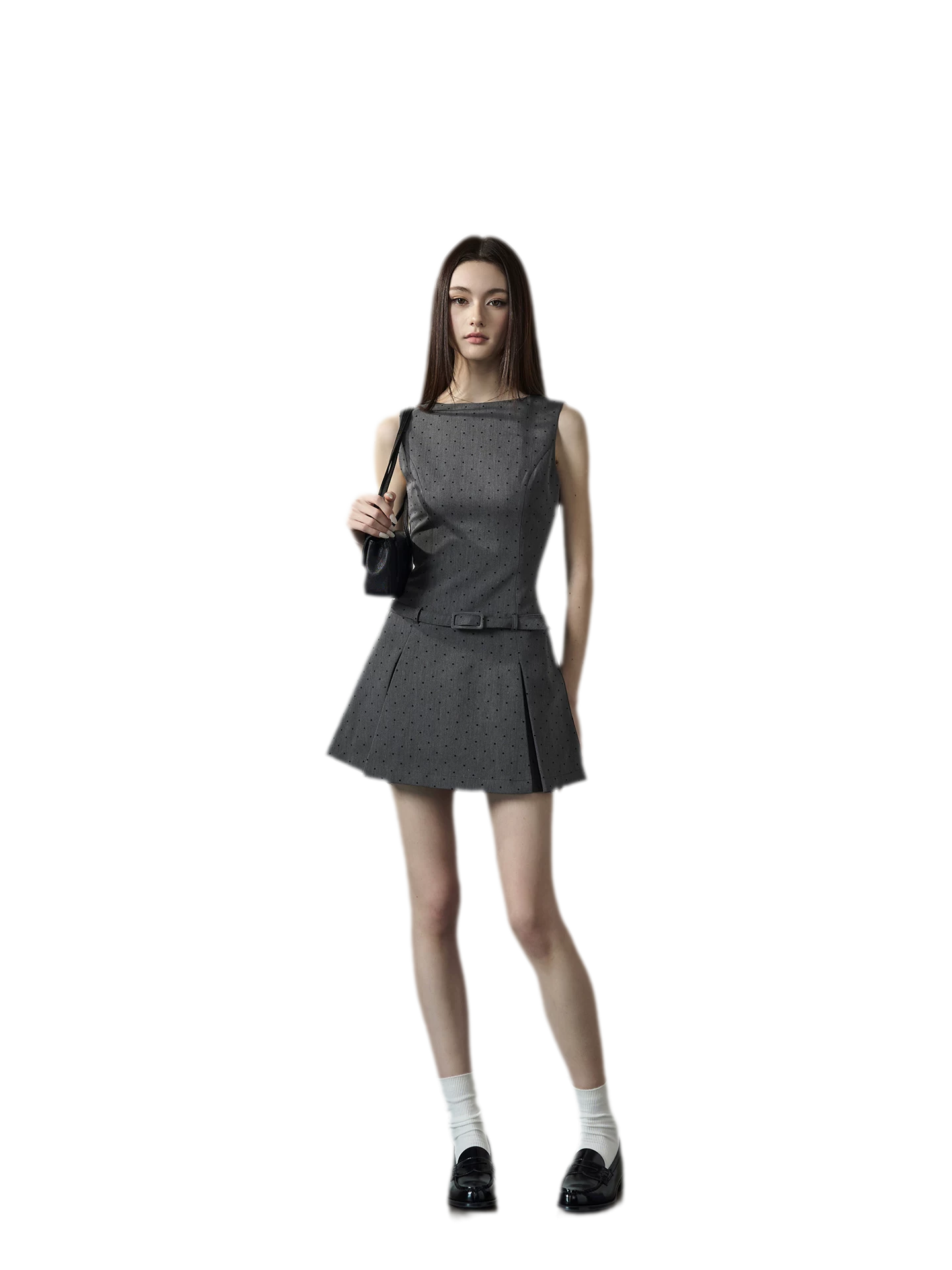 Polka Dot Vest Dress