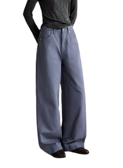 Vintage-Hose mit geschwungenem weitem Bein