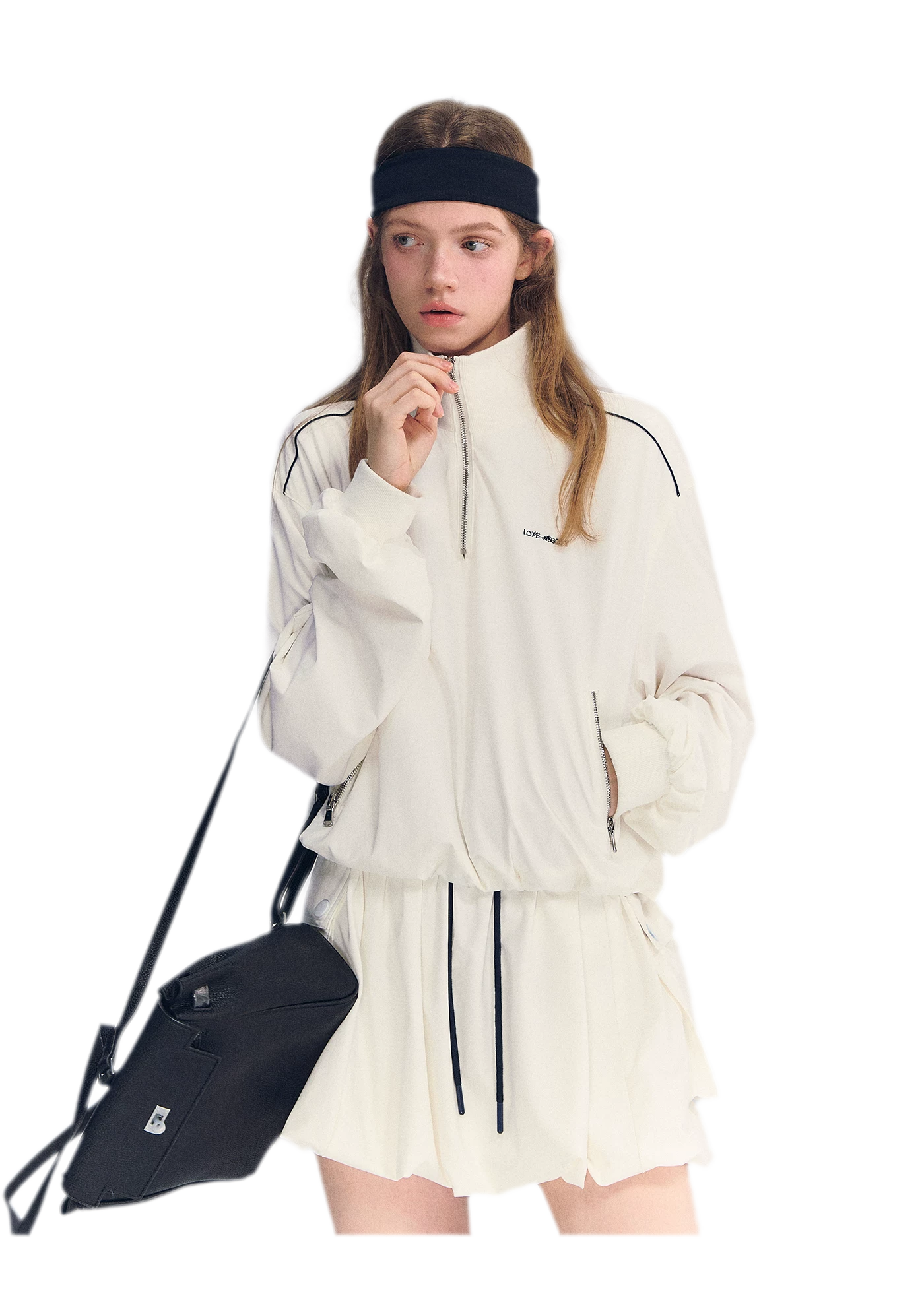 Half-Zip Drawstring Jacket
