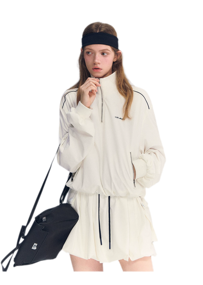 Half-Zip Drawstring Jacket