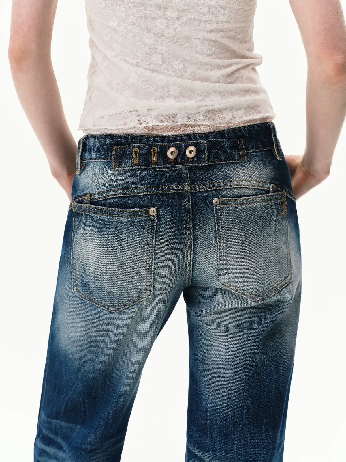 Low-Rise Straight Jeans