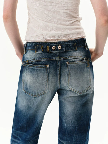 Low-Rise Straight Jeans