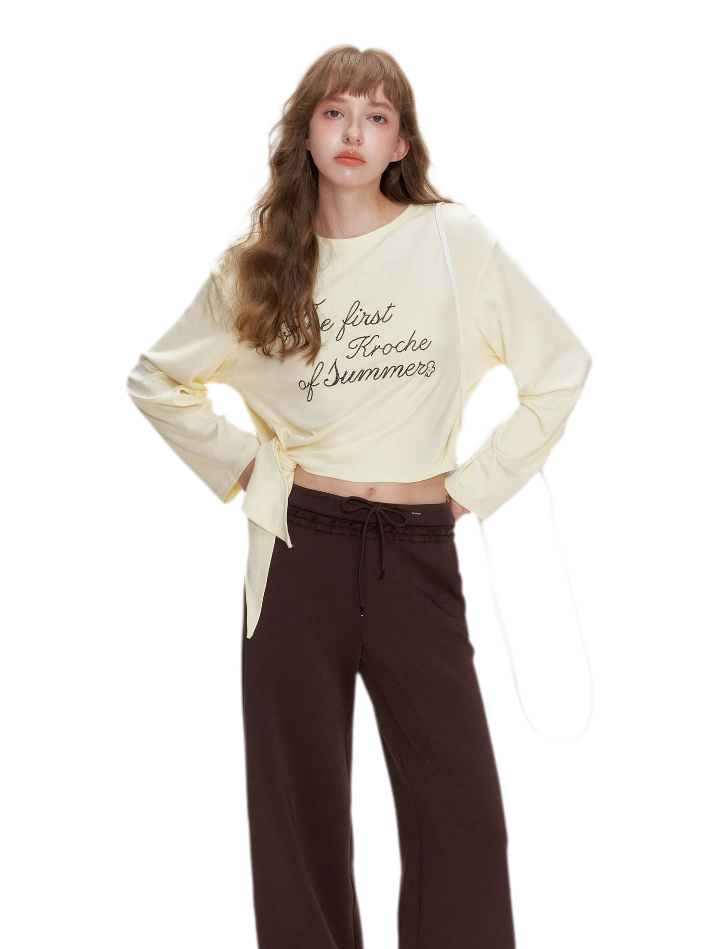 Contrast Logo Cropped T-Shirt