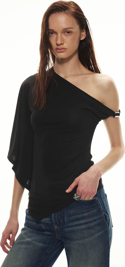 Modal Asymmetrical Single-Shoulder Top
