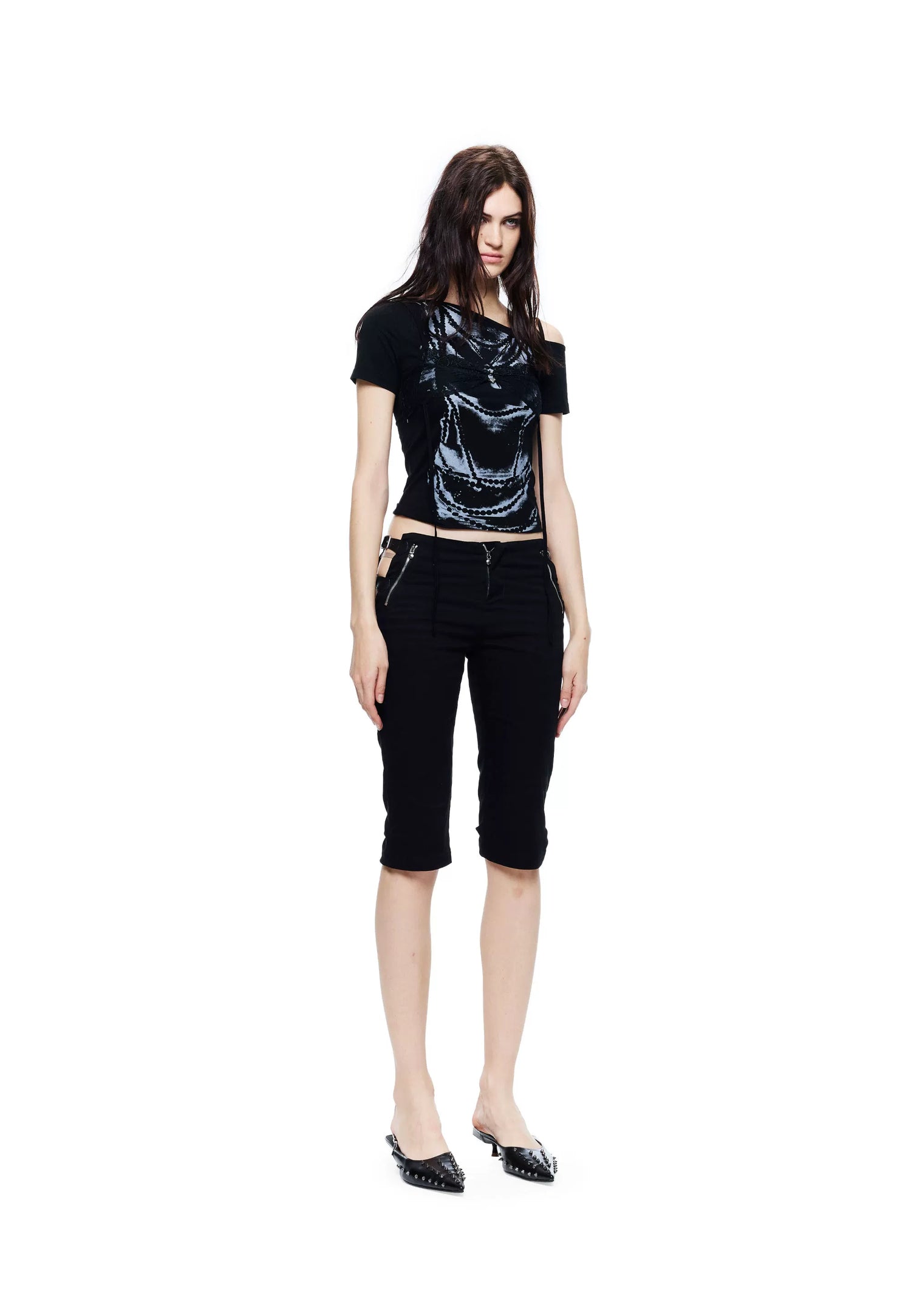 Light Asia T-shirt with Lace and Print