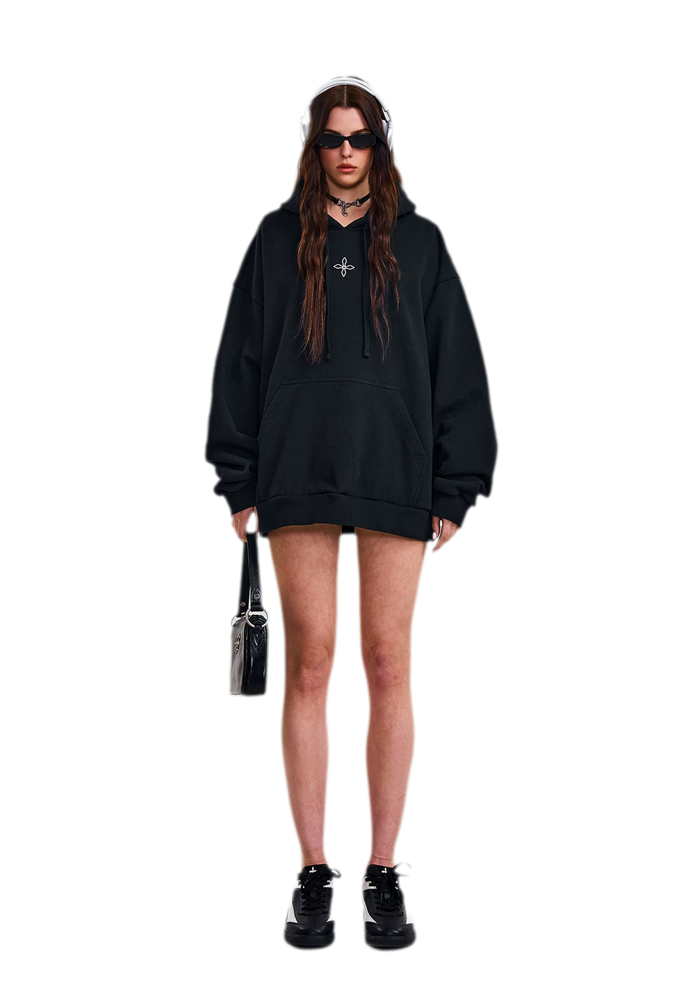 Cross Statue Oversized Hoodie