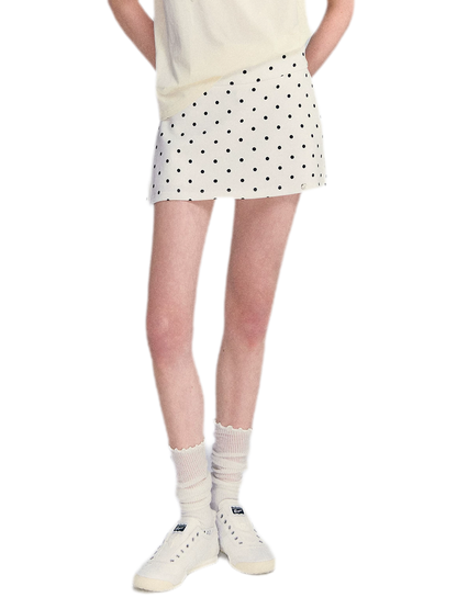 Polka Dot A-line Skort