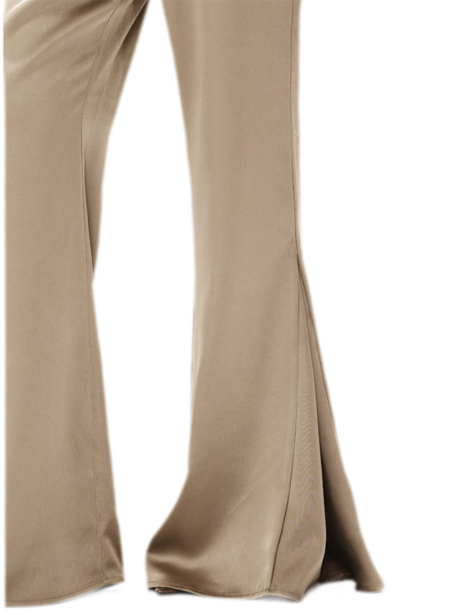 Satin Drape Flared Pants