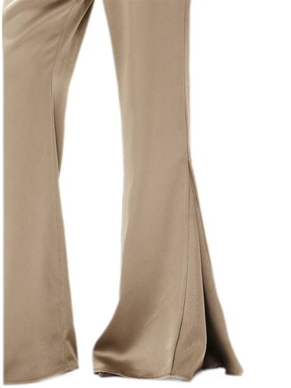 Satin Drape Flared Pants