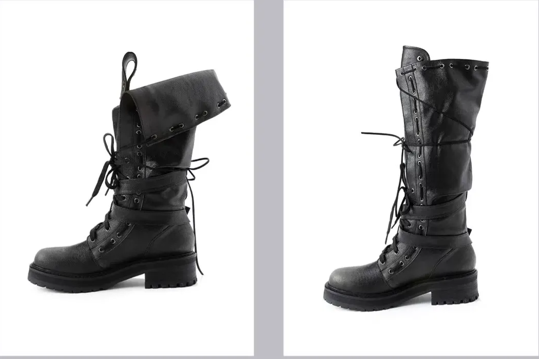 Punk Foldover Platform Boots
