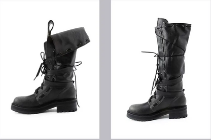 Punk Foldover Platform Boots