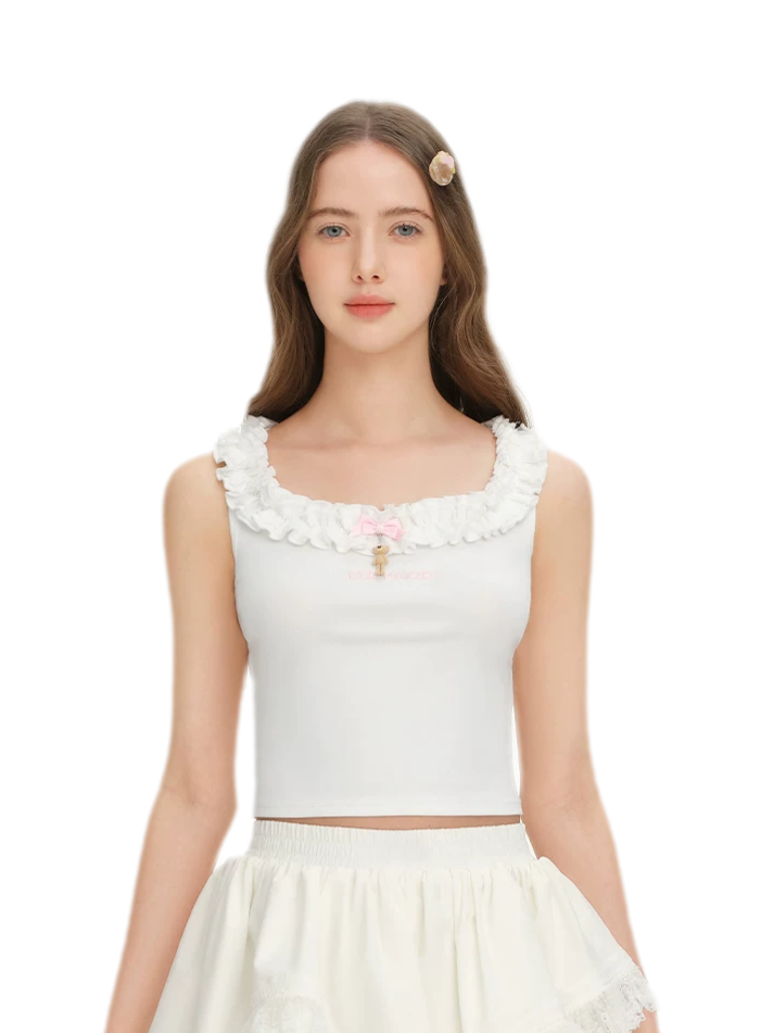 Ruffle Collar Knit Camisole