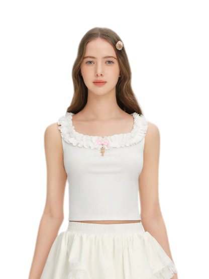 Ruffle Collar Knit Camisole