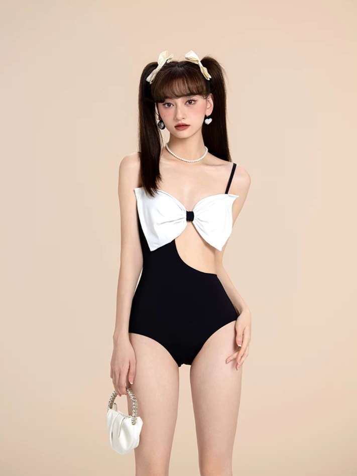 Cutout Bow One-Piece Swimsuit