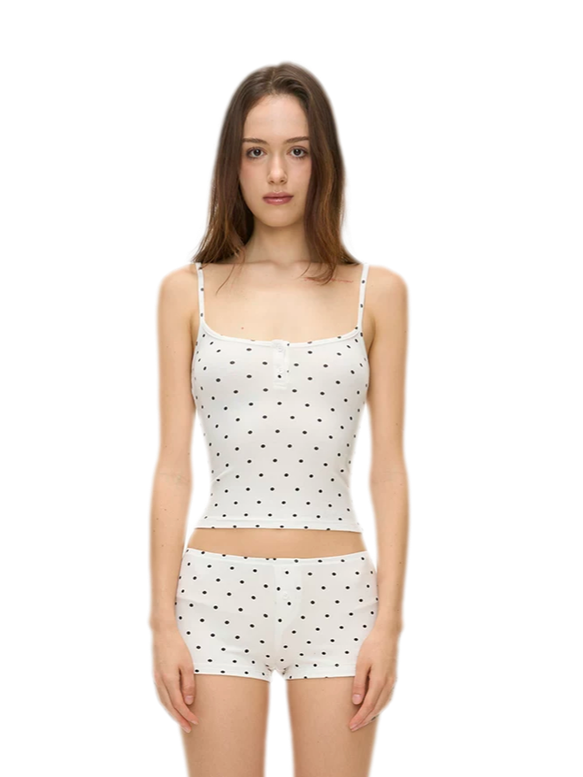 Polka Dot Embroidered Set