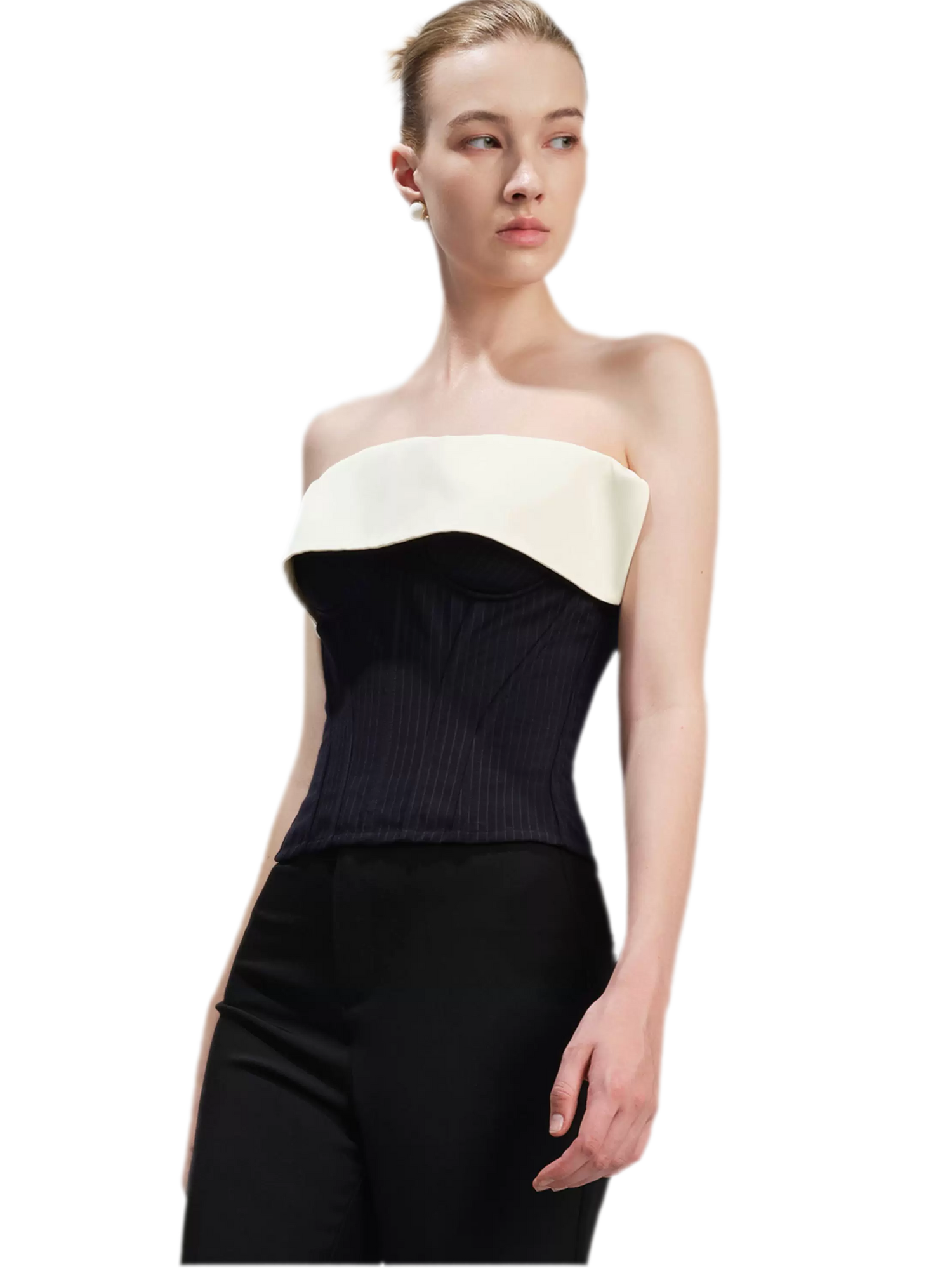 Ruffled Boned Corset Bustier