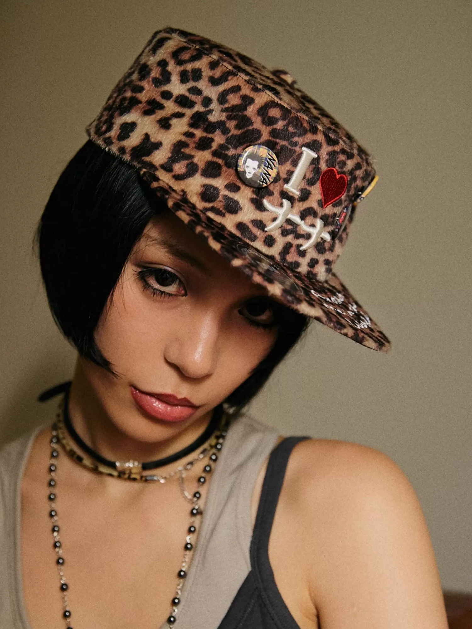 DSM X NANA Embroidered Fuzzy Hat