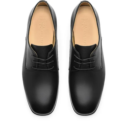 Top-Grain Leather Pointed Derby Shoes